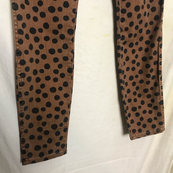 NWT Madewell Brown Leopard Dot 10” High-Rise Lyocel Skinny Pants Womens Sz 27 - Picture 10 of 16